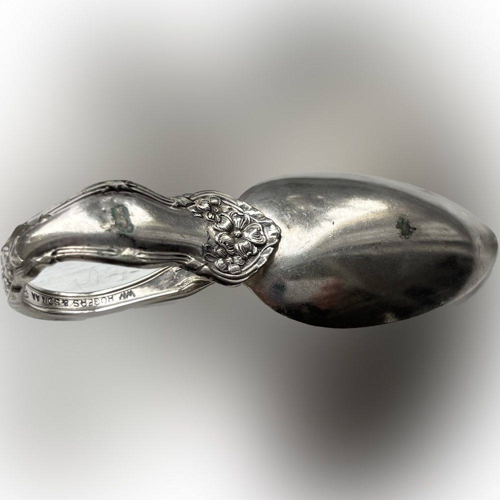 🎈2/$20 - Vtg 1908 Arbutus SILVER BABY SPOON - Wm. Rogers & Son A.A.